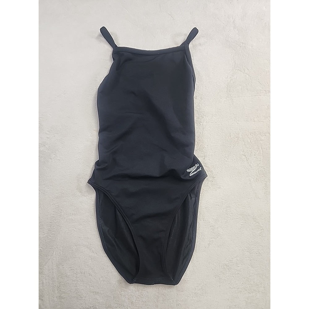 Speedo Endurance Sleek Black Swimsuit  Size Medium